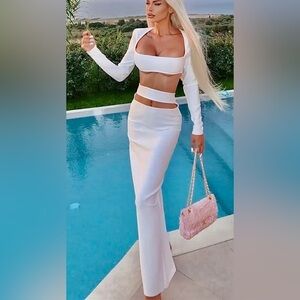 Paloma Bandage Bralette Evening Skirt Cocktail Party Evening Dress Two Piece Set